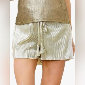 Women’s Drawstring Elastic Shorts - Light Gold - M - NWT